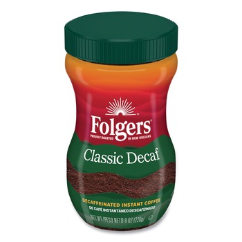 Folgers 2550020630 8 oz. Decaf Classic, Instant Coffee Crystals
