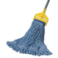Just Launched | Boardwalk BWK504BL 5 in. Headband Cotton/Synthetic Super Loop Wet Mop Head - X-Large, Blue (12/Carton) image number 2