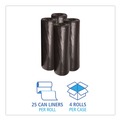Trash Bags | Boardwalk H8046HKKR01 Low-Density 45 Gallon 0.6 mil 40 in. x 46 in. Waste Can Liners - Black (100/Carton) image number 2