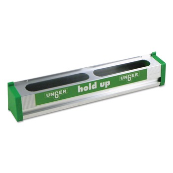 PRODUCTS | Unger HU450 Hold Up Aluminum Tool Rack, 18w X 3.5d X 3.5h, Aluminum/green