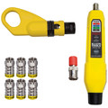 Klein Tools VDV002-820 9-Piece Coax Push-On Connector Installation and Test Kit image number 0