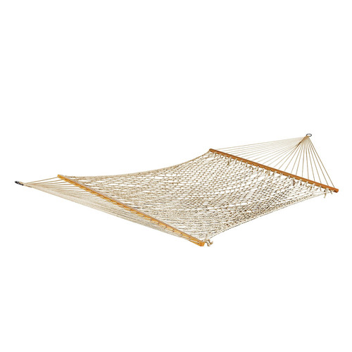 Bliss Hammock BH-410 Bliss Hammock BH-410 450 lbs. Capacity 60 in. Cotton Rope Hammock with Spreader Bar - Natural image number 0