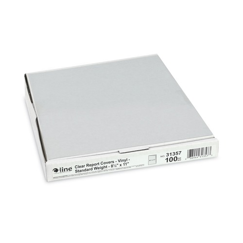 C-Line 31357 Binding Bar 8.5 in. x 11 in. Vinyl Report Covers - Clear (100/Box) image number 0