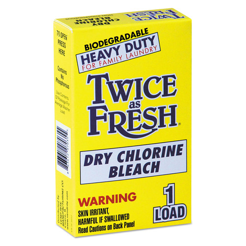 Cleaning Supplies | Twice as Fresh VEN 2979646 Heavy Duty 1 Load Coin-Vend Powdered Chlorine Bleach (100-Piece/Carton) image number 0