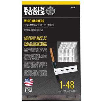 Klein Tools 56250 1 - 48 Wire Marker Book