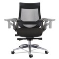 New Arrivals | Alera ALEEBW4213 EB-W Series Aluminum Base 275 lbs. Capacity Multifunction Pivot Arm Mesh Chair - Black image number 4