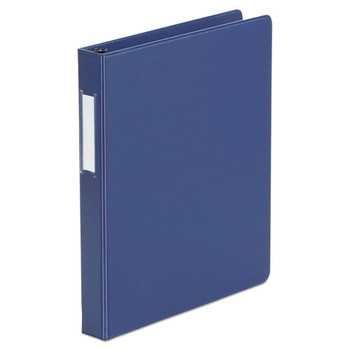 Universal UNV20765 Deluxe 1 in. Capacity 11 in. x 8.5 in. Non-View (3) D-Ring Binder with Label Holder - Royal Blue