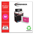 Innovera IVR20051M Remanufactured 400 Page Yield Ink Cartridge for Brother LC51M - Magenta image number 2