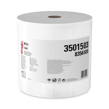 WypAll KCC 35015 9-4/5 in. x 13-2/5 in. X50 Cloths - White, Jumbo (1100/Roll)