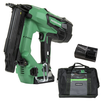 Factory Reconditioned Metabo HPT NT1850DESM 18V Brushless Lithium-Ion 18 Gauge Cordless Brad Nailer Kit (3 Ah)