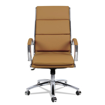 Alera ALENR4159 Neratoli 275 lbs. Capacity High-Back Sim Profile Chair - Beige/Chrome