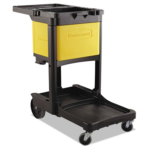 Cleaning and Sanitation Storage and Carts | Rubbermaid Commercial FG618100YEL Locking Cabinet for Rubbermaid Commercial Cleaning Carts - Yellow image number 0