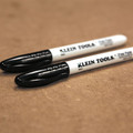 Klein Tools 98554 Fine Point Permanent Markers - Black (2/Pack) image number 1