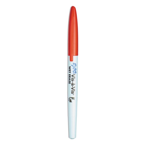 EXPO 16002 Vis-a-Vis Bullet Tip Red Ink Wet Erase Markers (1 Dozen) image number 0