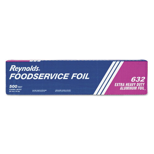 New Arrivals | Reynolds Wrap 000000000000000632 Extra Heavy-Duty Aluminum Foil Roll, 18 in. X 500 Ft., Silver (1-Carton) image number 0
