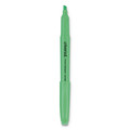 Universal UNV08852 Chisel Tip Pocket Highlighters - Fluorescent Green (1 Dozen) image number 2