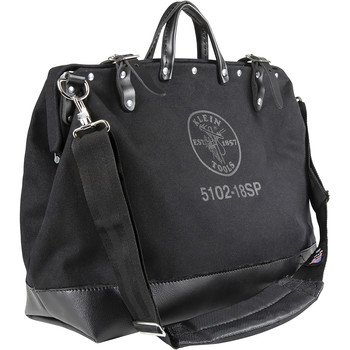 CASES AND BAGS | Klein Tools 510218SPBLK 18 in. Deluxe Canvas Tool Bag - Black