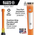 Klein Tools 646-3/8-INS Insulated 3/8 in. Nut Driver with 6 in. Hollow Shaft image number 1