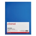 Universal UNV56419 11 in. x 8.5 in. Cardboard Paper, Laminated Two-Pocket Folder - Blue (25/Pack) image number 0