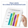 Friends and Family Sale - Save up to $60 off | Avery 75500 PRINT AND APPLY INDEX MAKER CLEAR LABEL SHEET PROTECTOR DIVIDERS, 5-TAB, LETTER (1 Set) image number 1