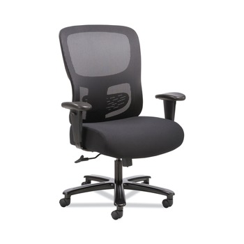Basyx HVST141 1-Fourty-One Big and Tall 350 lbs. Capacity Mesh Task Chair - Black