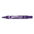 New Arrivals | Avery 08884 Marks-A-Lot Chisel Tip Desk Style Permanent Marker Set - Extra Large, Purple (12-Piece) image number 2