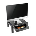 Innovera IVR55050 18.38 in. x 13.63 in. x 5 in. Monitor Stand with Cable Management and Drawer - Large, Black image number 7