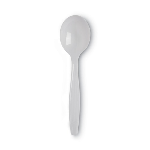 $99 and Under Sale | Dixie SH217 Heavyweight Polystyrene Soup Spoons - White (1000/Carton) image number 0