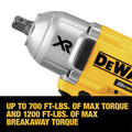 Dewalt DCF899P2 20V MAX XR Cordless Lithium-Ion 1/2 in. Brushless Detent Pin Impact Wrench with 2 Batteries image number 8