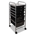 New Arrivals | Advantus 34005 13 in. x 15.38 in. x 32.13 in. Portable Drawer Organizer - Smoke/Matte Gray image number 0