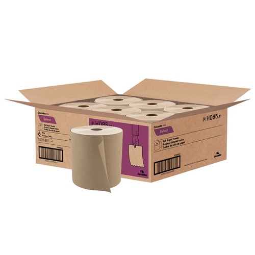 Paper Towels and Napkins | Cascades PRO H085 Select 1-Ply 7.9 in. x 800 ft. Paper Towels - Natural (6 Rolls/Carton) image number 0
