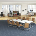 Office Desks & Workstations | Alera ALETT6030WG Reversible 59-3/8 in. x 29-1/2 in. Rectangular Laminate Table Top - White/Gray image number 3