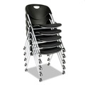 Alera ALESL651 SL Series Nesting Stack Chair with Casters - Black (2/Carton) image number 2