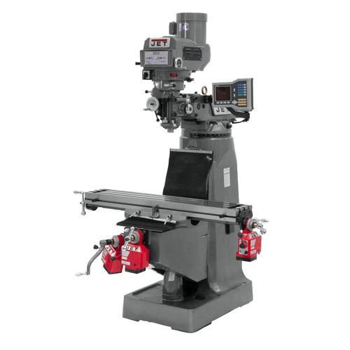 JET JTM-4VS 230/460V Variable Speed Milling Machine with 3-Axis ACU-RITE VUE DRO (Knee) and Powerfeeds image number 0