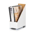 Bankers Box 10723 4 in. x 9 in. x 11.75 in. Corrugated Cardboard Magazine File - White (12/Carton) image number 1