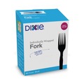 Cutlery | Dixie FM5W540 Grab'N Go Wrapped Cutlery Fork - Black (90-Piece/Pack) image number 0