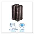 Trash Bags | Boardwalk H8647HKKR01 Low-Density 56 Gallon 0.6 mil 43 in. x 47 in. Waste Can Liners - Black (100/Carton) image number 2