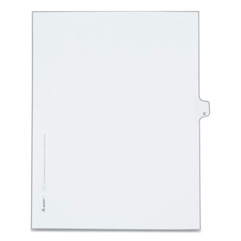 Avery 82177 Preprinted Legal Exhibit 26-Tab 'O' Label 11 in. x 8.5 in. Side Tab Index Dividers - White (25-Piece/Pack)