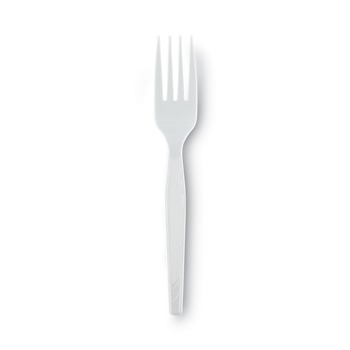 Dixie FM217 Heavy Mediumweight Plastic Forks - White (1000-Piece/Carton)