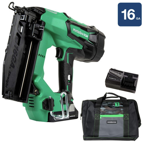 Factory Reconditioned Metabo HPT NT1865DMMR 18V Brushless Lithium-Ion 16 Gauge Cordless Straight Brad Nailer Kit (3 Ah) image number 0