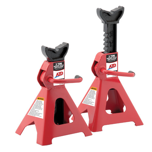 ATD 7443 3 Ton Ratchet Style Jack Stand Pair image number 0