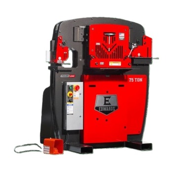 Edwards IW75-3P460-AC600 460V 3-Phase 75 Ton JAWS Ironworker with Hydraulic Accessory Pack