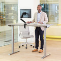 Office Desks & Workstations | Fellowes Mfg Co. 9650101 Levado 60 in. x 30 in. Laminated Table Top - Gray Ash image number 5