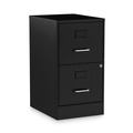 Alera 2806262 14 in. x 18 in. x 24.1 in. 2 Drawers: File/File Soho Vertical File Cabinet - Letter, Black image number 0
