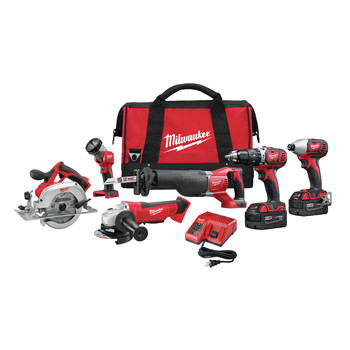 Milwaukee 2696 26 M18 18v Cordless Lithium Ion 6 Tool Combo Kit Tyler Tool
