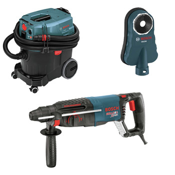 Bosch 11255VSR-OSHA 1 in. SDS-plus D-Handle Bulldog Xtreme Rotary Hammer with Dust Collection System Bosch 11255VSR-OSHA 1 in. SDS-plus D-Handle Bulldog Xtreme Rotary Hammer with Dust Collection System