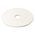 Sponges & Scrubbers | 3M 4100 4100 19 in. Low-Speed Super Polishing Floor Pads - White (5/Carton) image number 1
