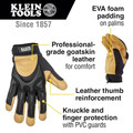 Work Gloves | Klein Tools 60188 Leather Work Gloves - Large image number 1