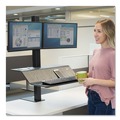 New Arrivals | Fellowes Mfg Co. 8082001 Lotus VE Dual 29 in. x 28.50 in. x 42.50 in. Sit-Stand Workstation - Black image number 3