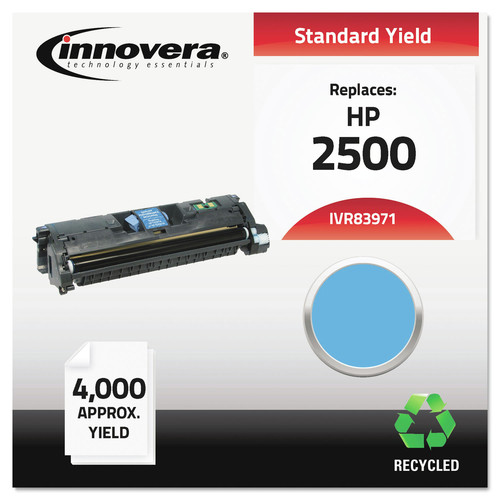 Ink & Toner | Innovera IVR83971 Remanufactured 4000-Page Yield Toner for HP 123A (Q3971A) - Cyan image number 0